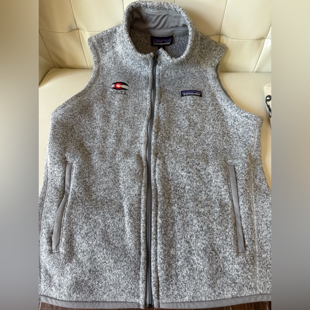 Patagonia Heather Gray Fleece Vest